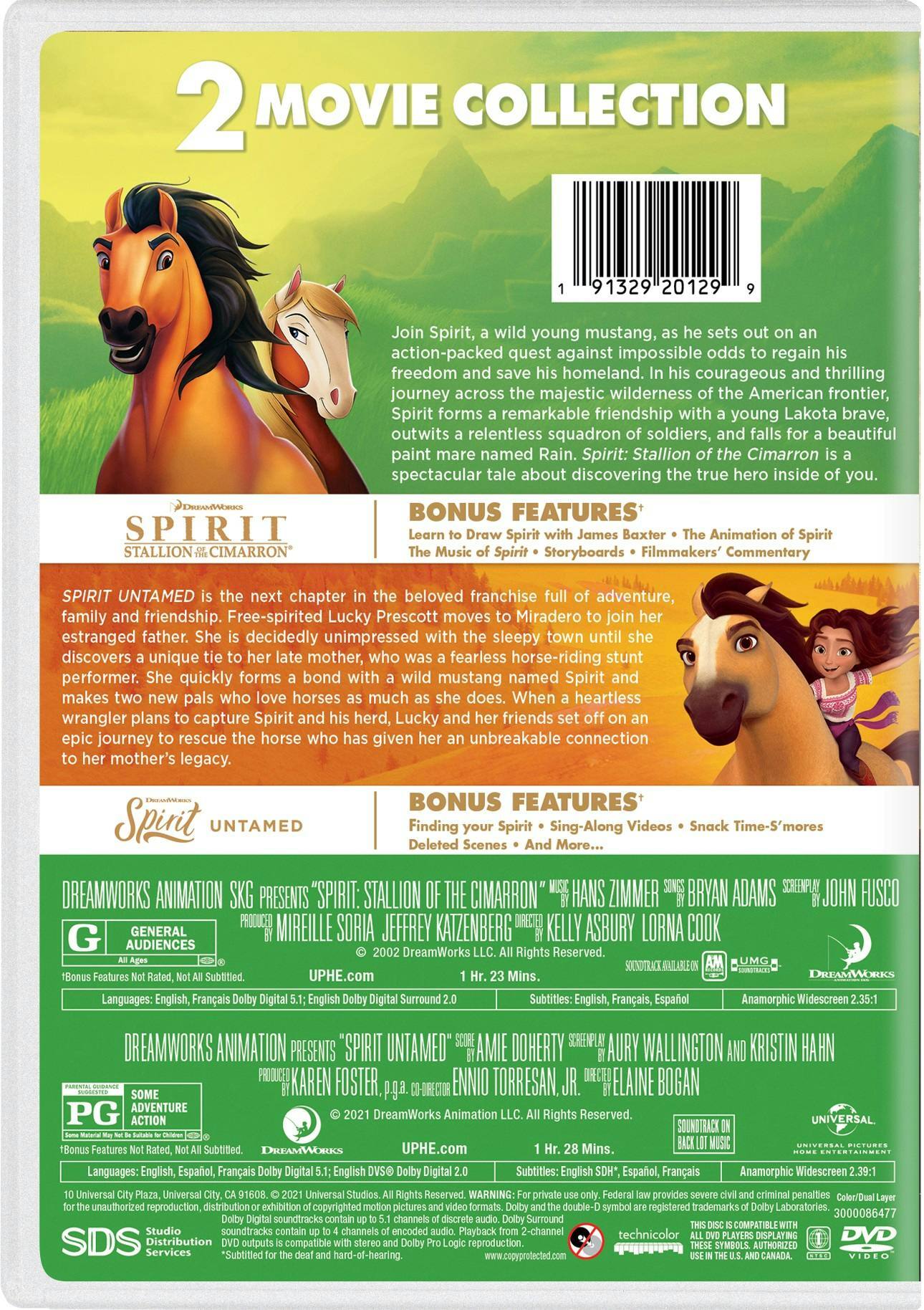 Back. Spirit: 2 Movie Collection (DVD Double Feature) [DVD].