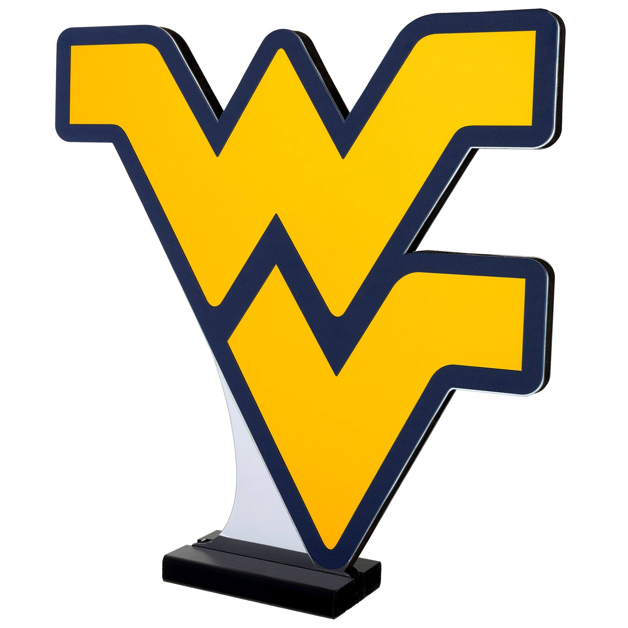 Alt View 1. Sporticulture - West Virginia Mountaineers LED Infinity Logo Light - Yellow.