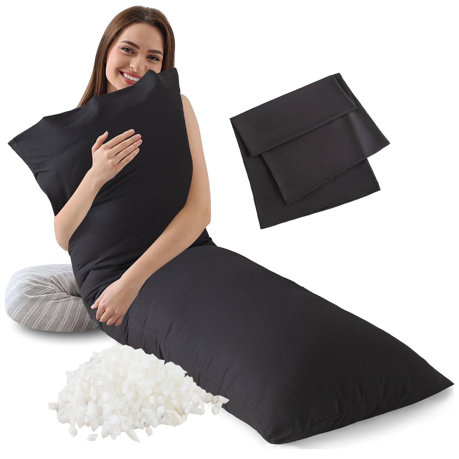 Black-LONG BODY PILLOW
