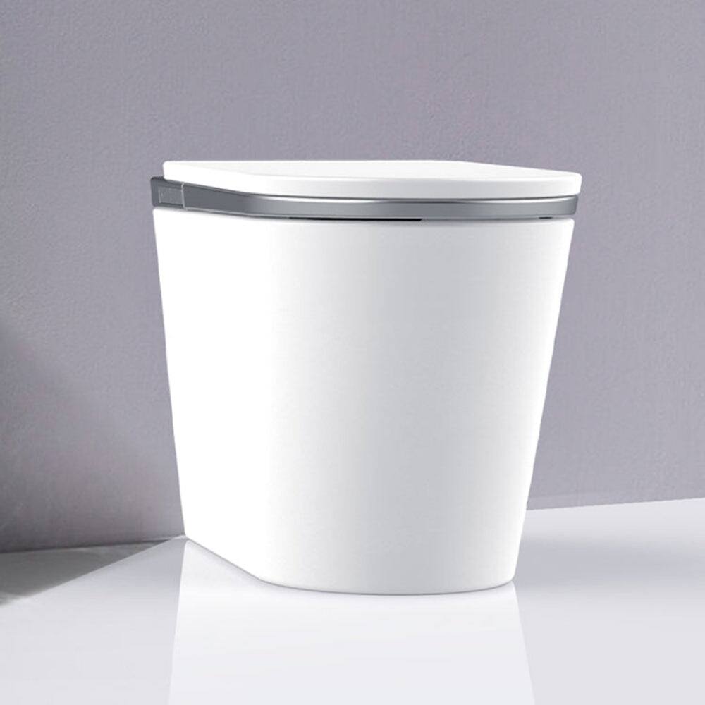 Front. Boyel Living - Silver Pro Version Smart Toilet Multi Mode Cleaning Heated Seat Auto Lid Sensor Flush Premium Full Function Design - SILVER.