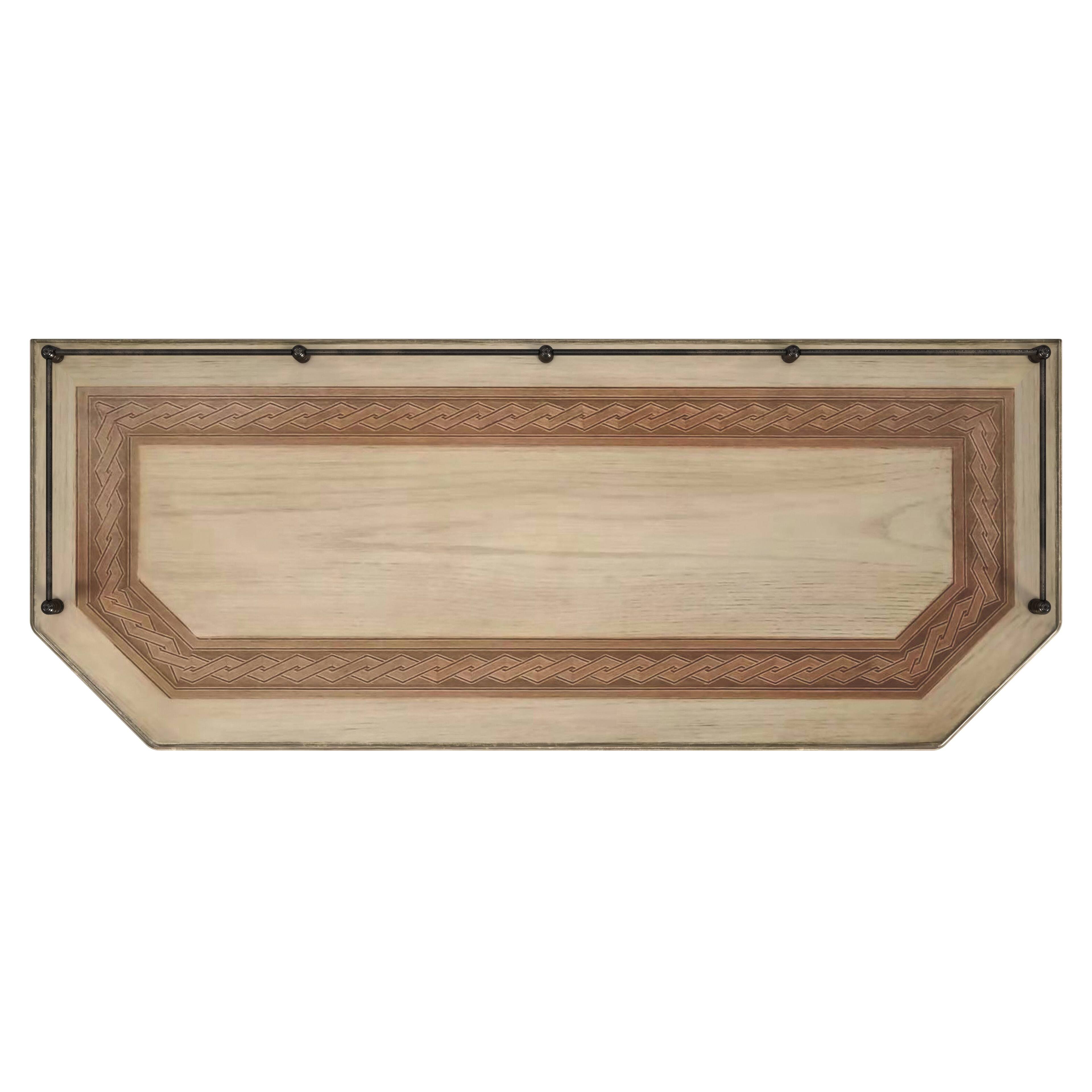 Alt View 4. Butler Specialty - Charleston 30 in. W Demilune Wood 1 Drawer Console Table with Lower Open Shelf - Beige.