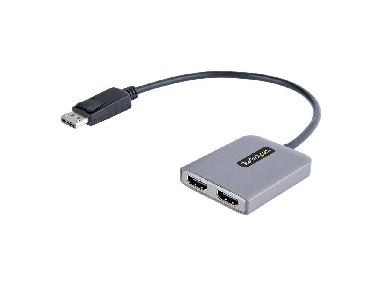 StarTech.com - DP to Dual HDMI MST Hub - 4K 60Hz, 1ft Cable