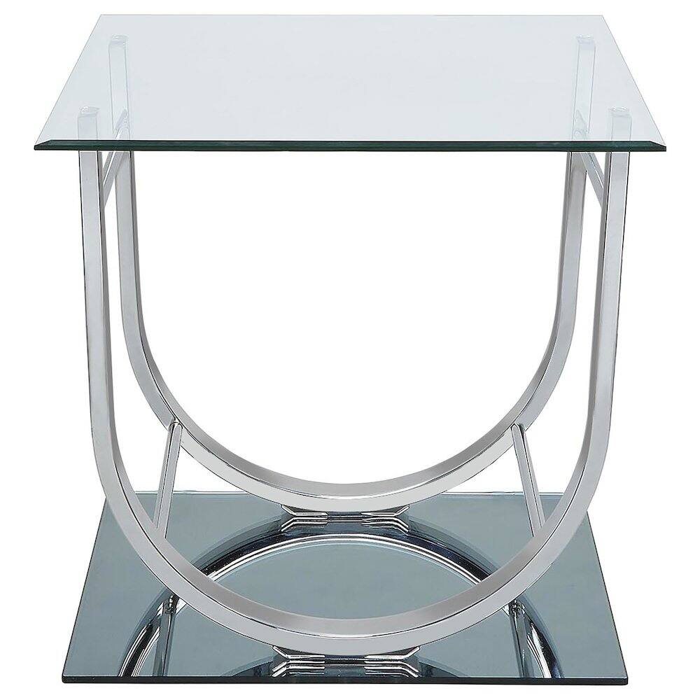 Alt View 4. Coaster Co. of America - Danville 2-piece Glass Top Coffee and End Table Set Chrome - Silver.