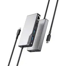 Front. Alogic - Alogic USB-C Fusion ALPHA 6-in-1 Hub V2 Compact Dock - Advanced USB-C hubs with multiple ports, including HDMI - Space Gray.