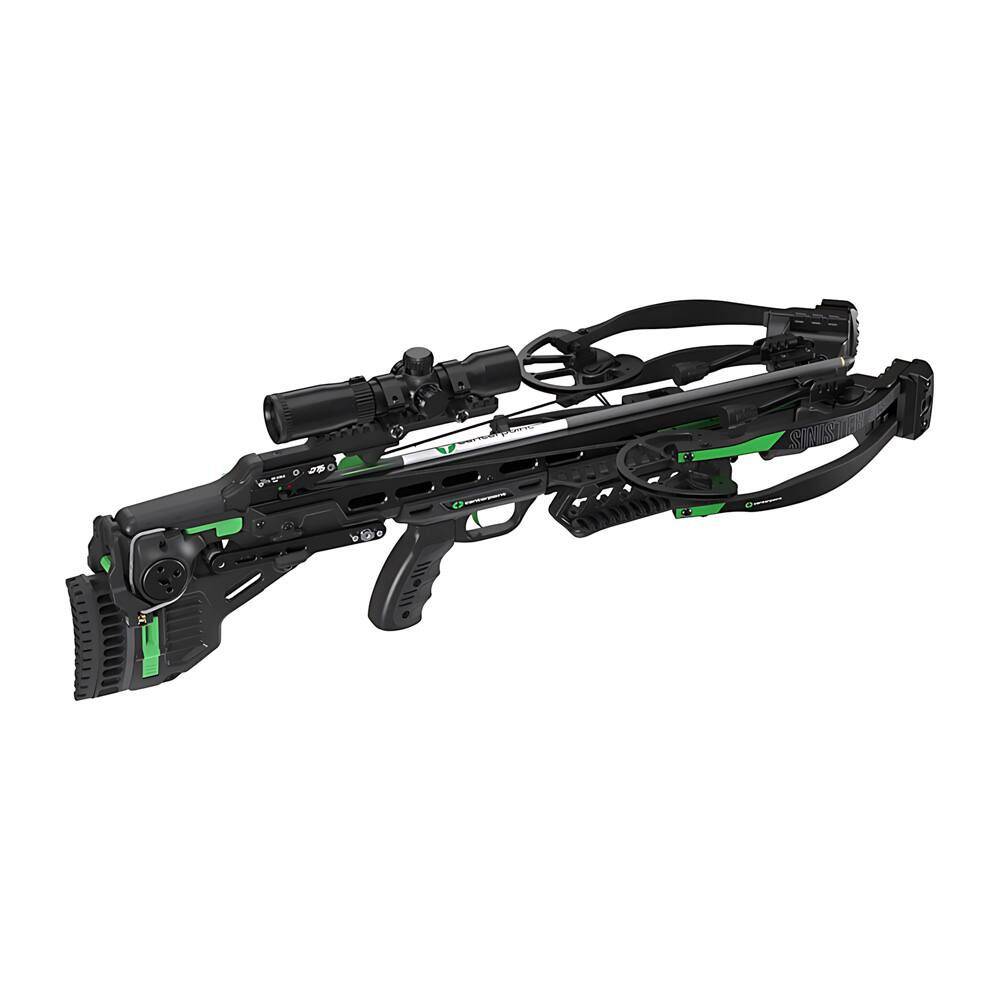 Back. Centerpoint - Centerpoint C0021 Sinister 430D De-Cocking Crossbow With 1.5-5x32 mm Scope - Black/Green.