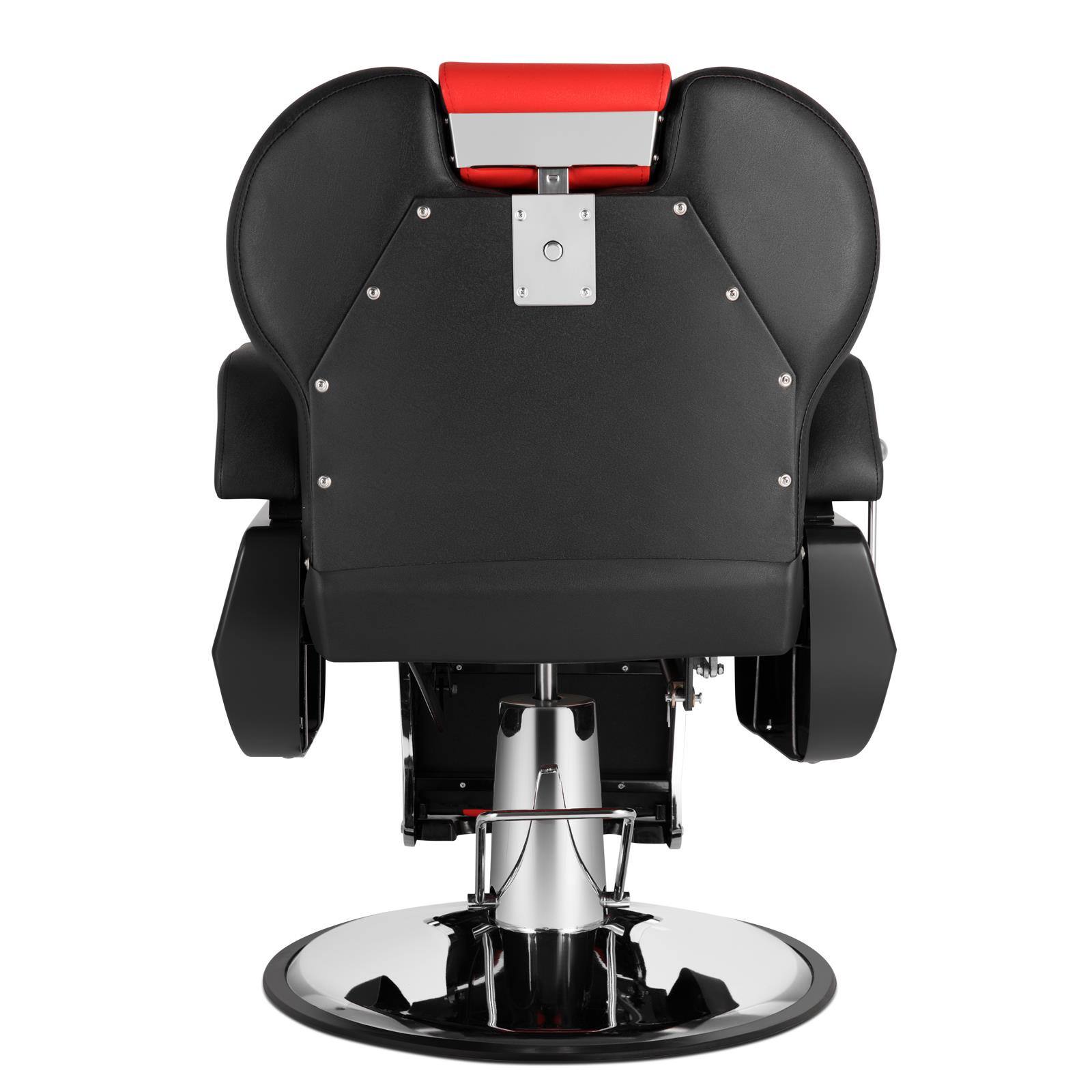 Alt View 6. Winado - Heavy Duty Hydraulic Reclining Salon Chair with Adjustable Headrest & Footrest, Ergonomic Beauty Chair for Barbershop - Black & Red.