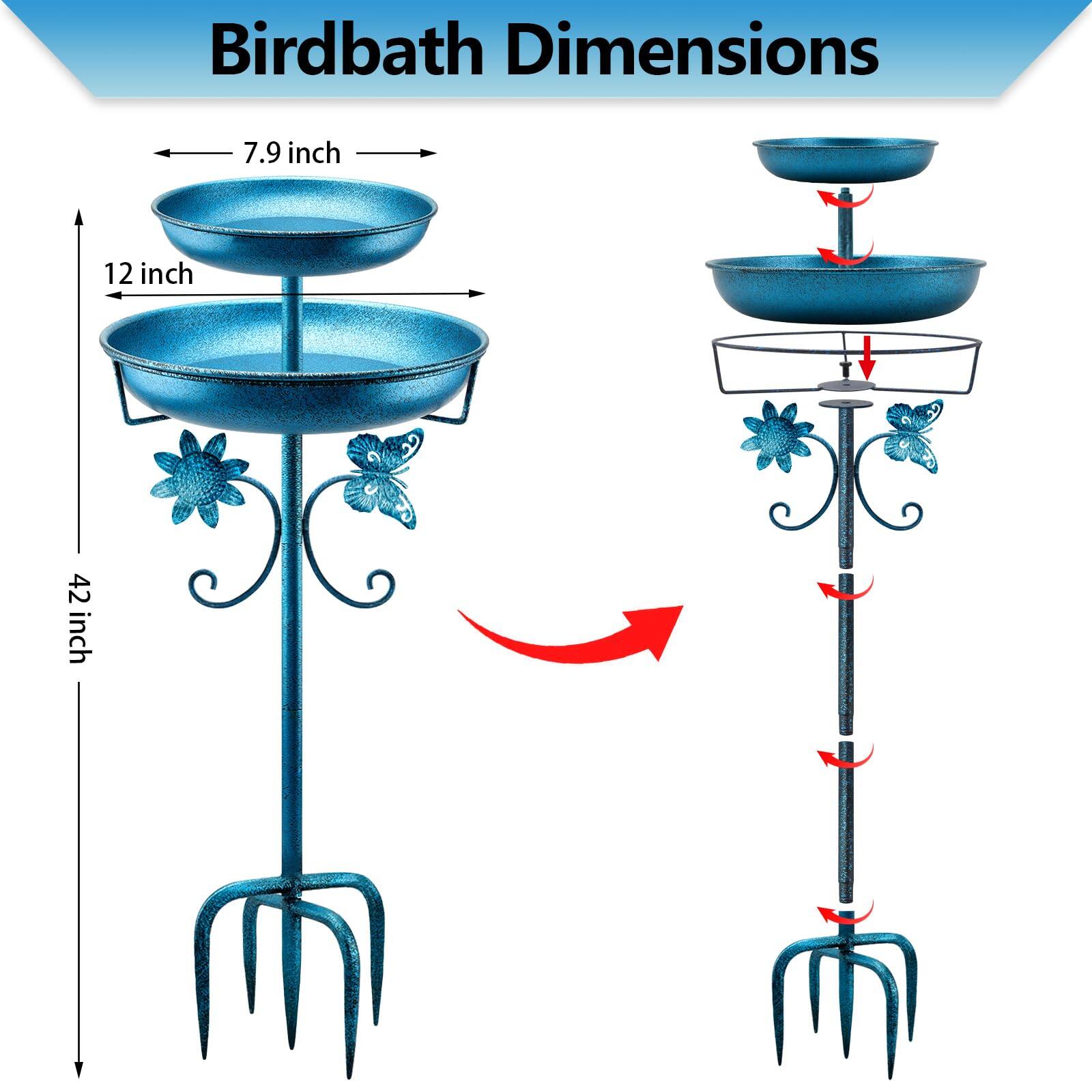 Birdbath Dimensions

- 7.9 inch
- 12 inch
- 42 inch