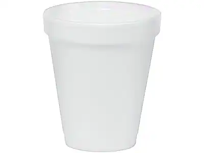 Front. Dart - J Cup Hot/Cold Cups, 6 Oz., 1000/Carton - White.