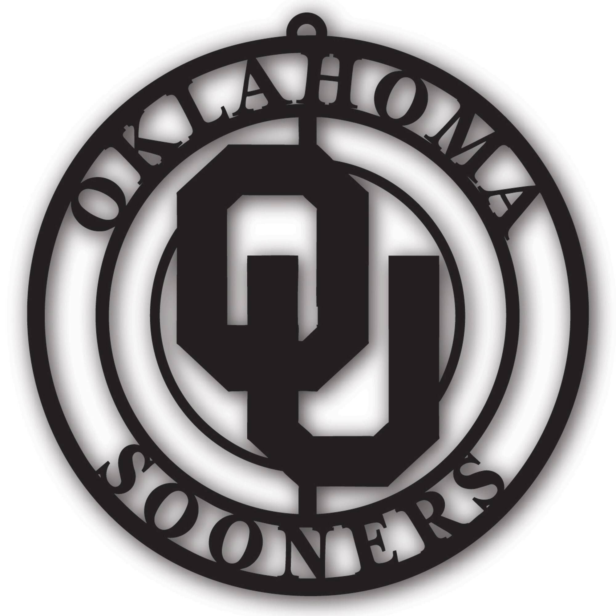 Black Oklahoma Sooners 16'' Team Logo Cutout