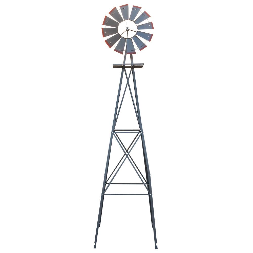 Front. Winado - 8 FT Ornamental Decorative Garden Windmill Weather Wind Vane-Galvanized with Tips.