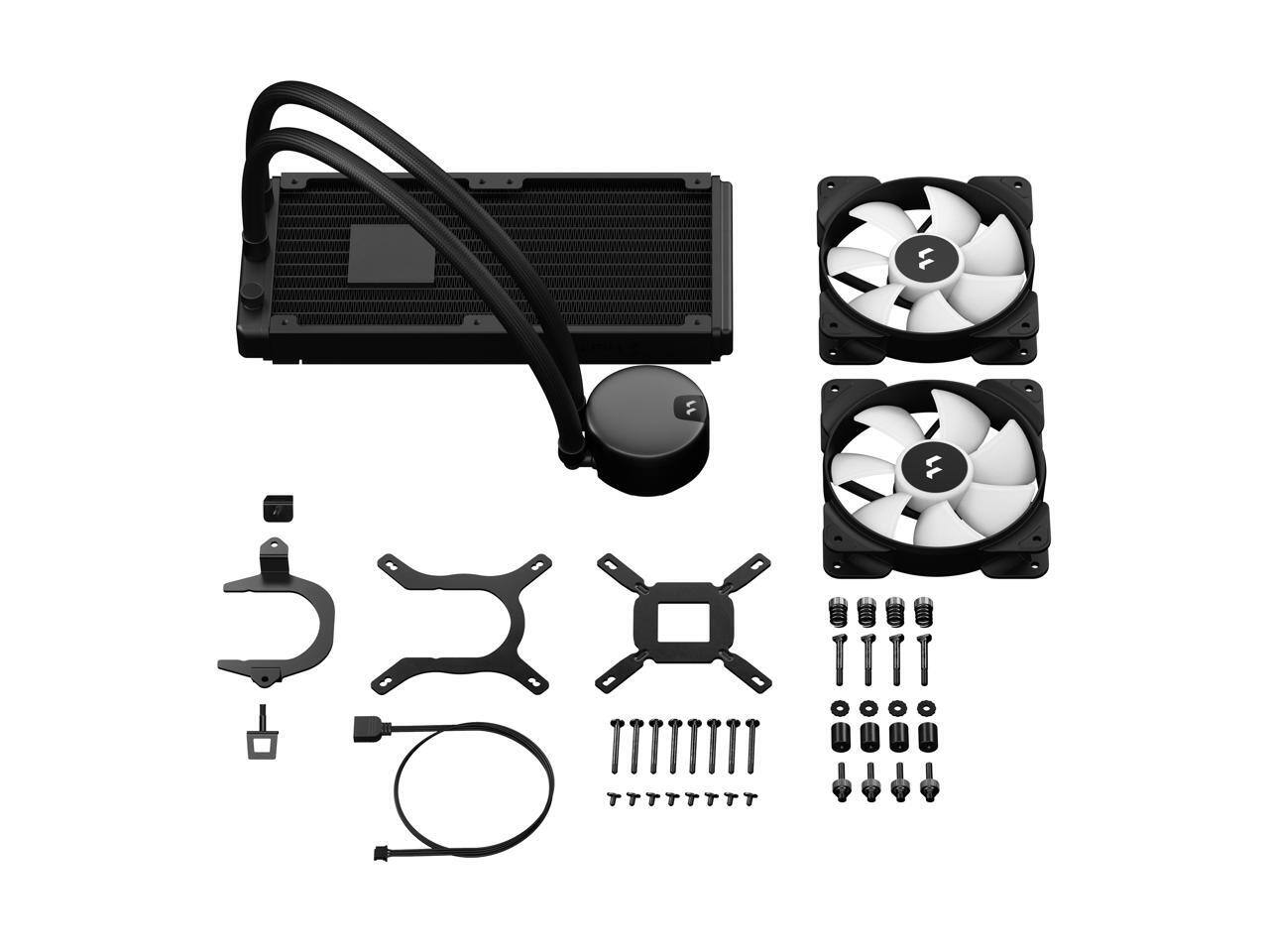 Alt View 6. Fractal Design - Fractal Design Lumen S24 v2 RGB AIO CPU Cooler - Supports Intel & AMD Sockets - RGB.