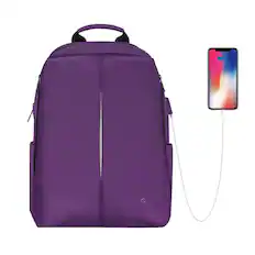 Front. Kitcheniva - Multi-Functional Laptop Backpack With USB Port For 15.6 Inch Laptop Purple - Purple.