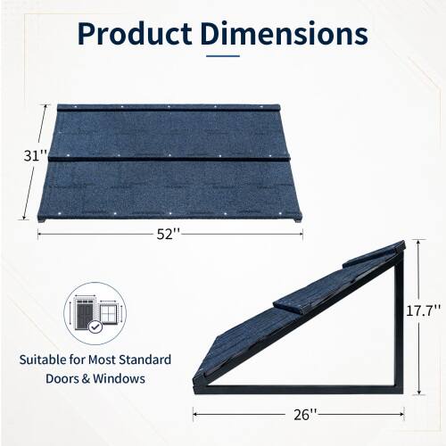 Winado Metal Awning for Front Door, 52