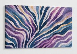 FC Design - Large Canvas 24x36" Abstract Zebra Pattern Blue Purple Art Painting Home Wall Décor - MultiColor