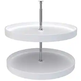 Rev-A-Shelf - 28'' Lazy Susan Full-Circle Polymer 2-Shelf, 6012-28-11-52 - White