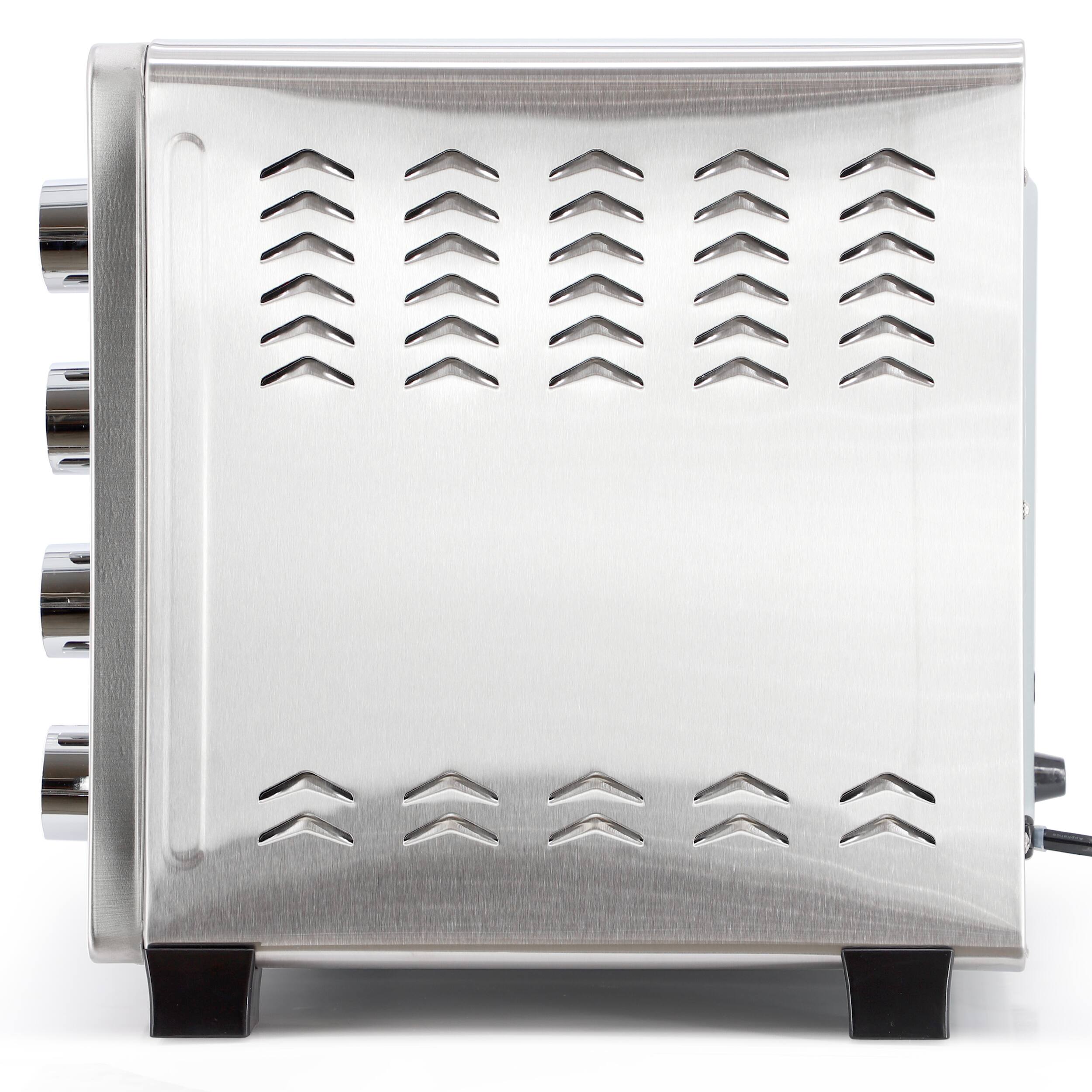 Alt View 4. MegaChef - MegaChef 47.6 Quart Electric French Door Rotisserie Convection Counter Top Oven - Silver.