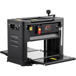 VEVOR - Thickness Planer, Single Speed, 13" Width Worktable Benchtop Planer,Two-Blade, 15-Amp 2000W Powerful Motor, 12" Extended - Black