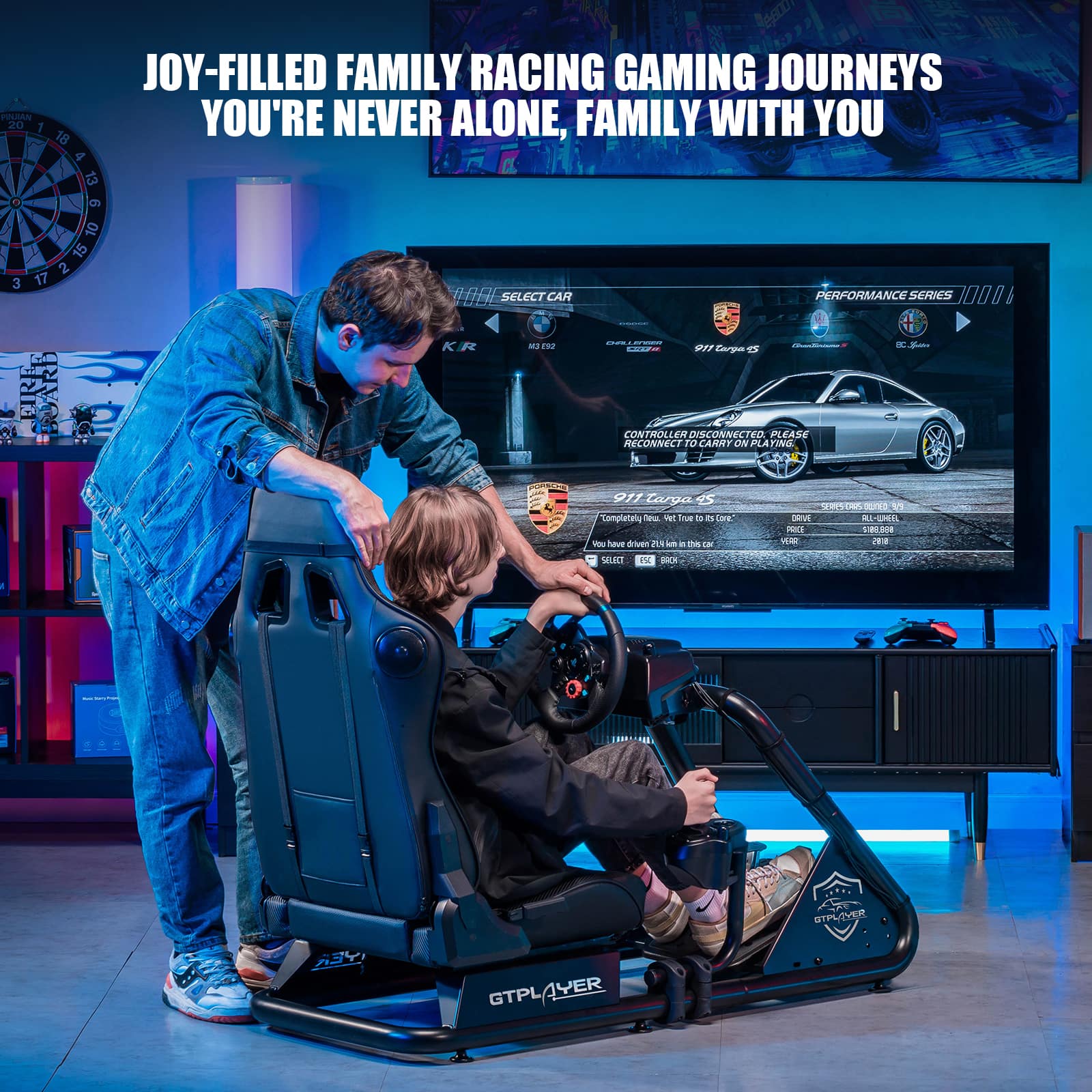 Joy-filled family racing gaming journeys you're never alone, family with you.