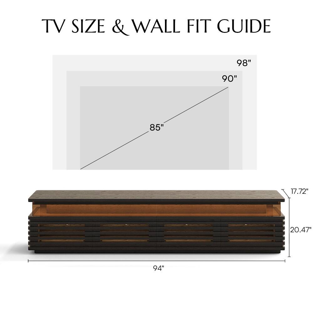 TV SIZE & WALL FIT GUIDE

98" 90" 85" 17.72" 20.47" 94"
