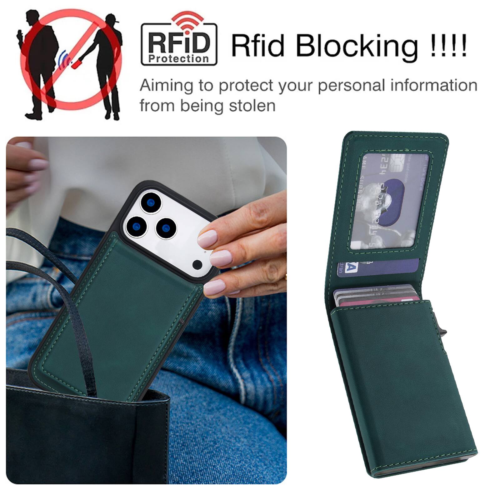 RFID Blocking !!!  
Aiming to protect your personal information from being stolen  
RFID Protection