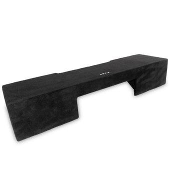 Angle. NVX - 2008-2013 Silverado/Sierra Extended Cab - Custom-Fit Empty Dual 12" Sealed Subwoofer Enclosure - Black.