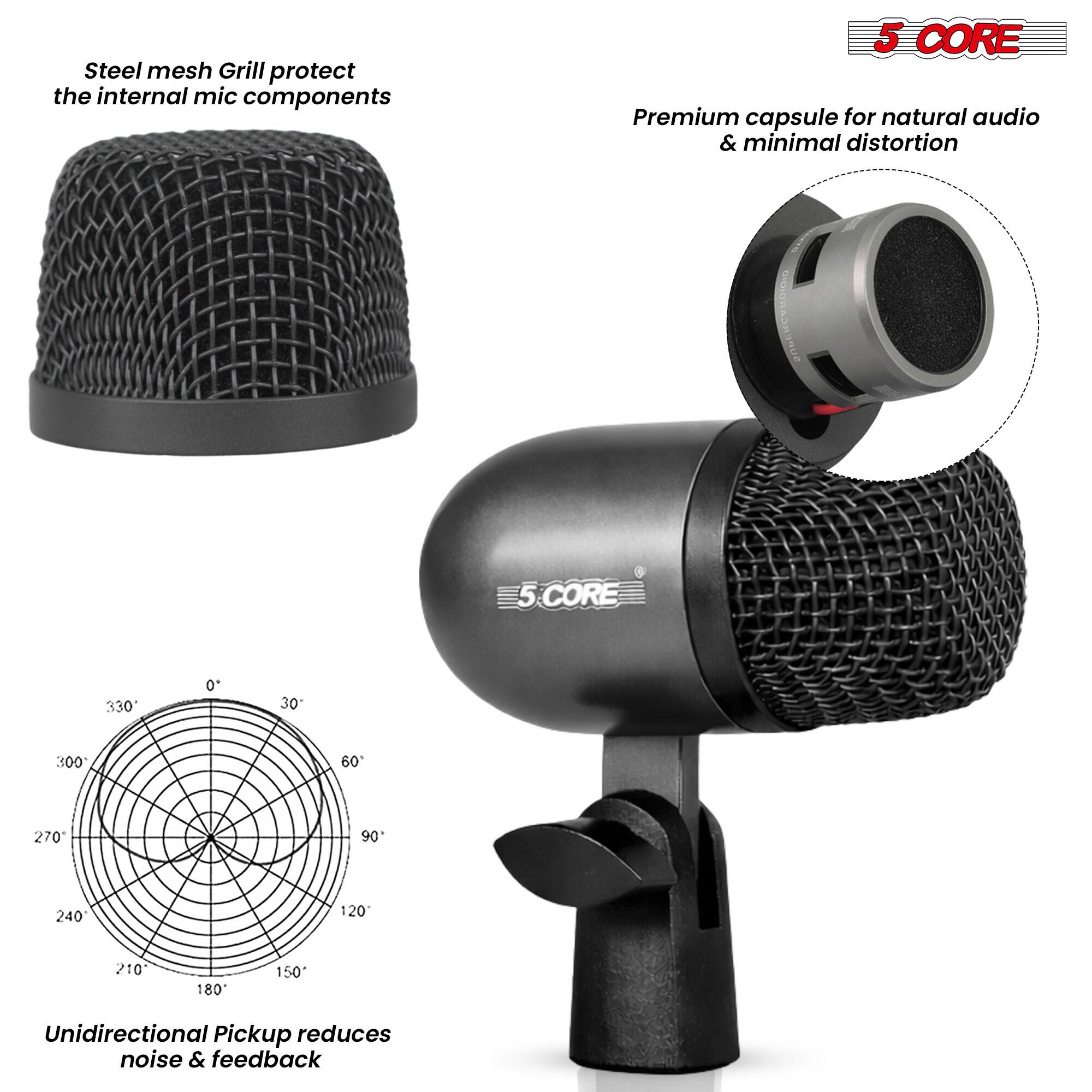 Steel mesh Grill protect the internal mic components

5 CORE

Premium capsule for natural audio & minimal distortion

Unidirectional Pickup reduces noise & feedback