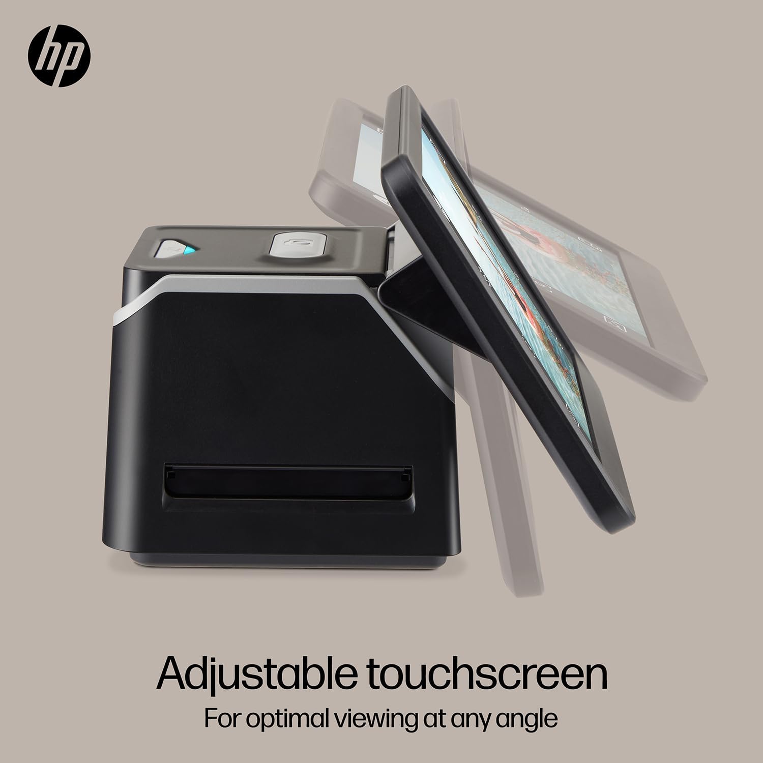 Adjustable touchscreen  
For optimal viewing at any angle