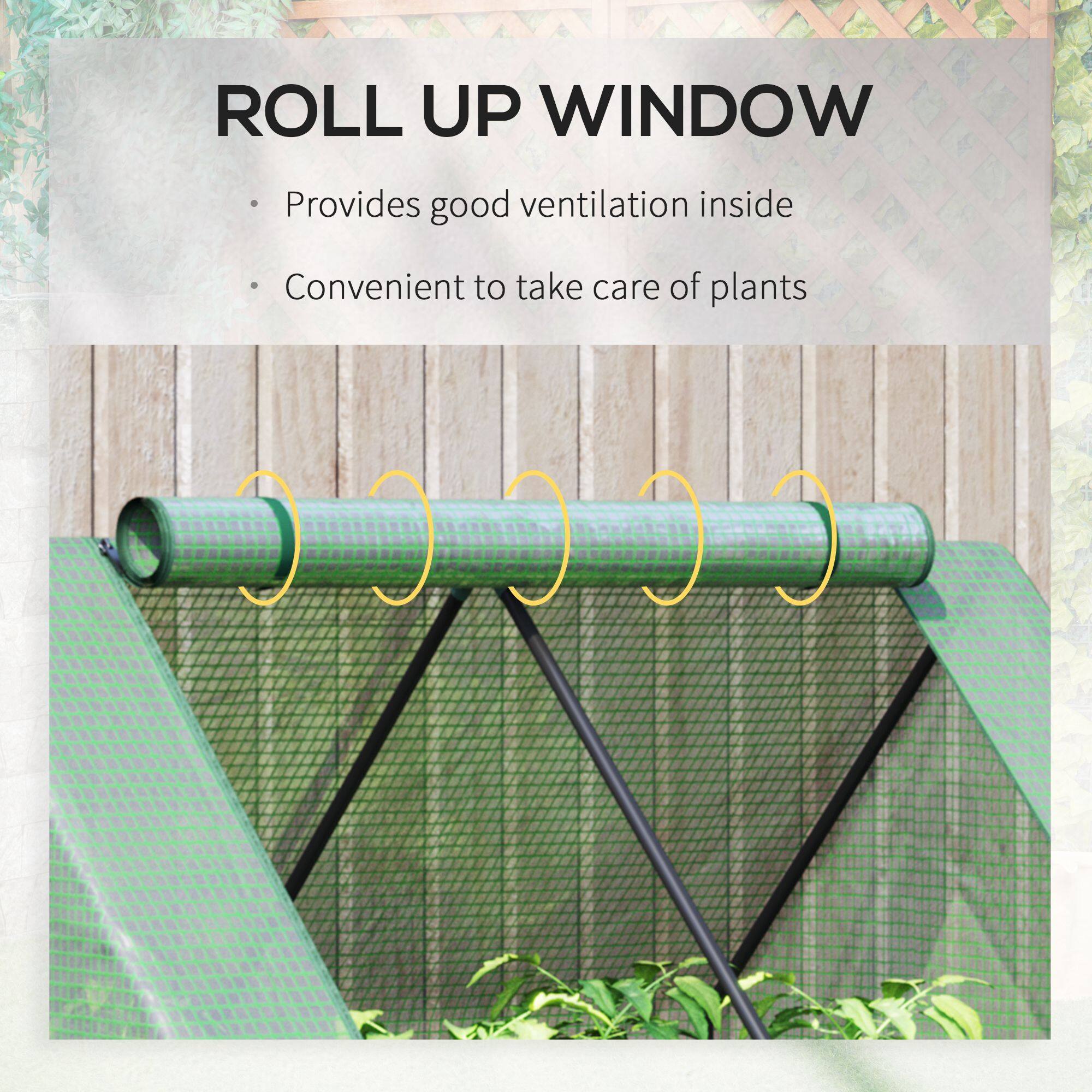 ROLL UP WINDOW

- Provides good ventilation inside
- Convenient to take care of plants