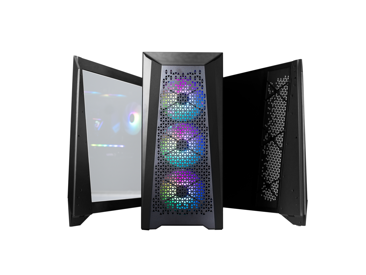 Alt View 4. MSI - MSI Infinite ZS - Gaming Desktop - AMD Ryzen 9 9950X3D 2025 - 32GB Memory - NVIDIA GeForce RTX 5090 - 2TB SSD - Black.