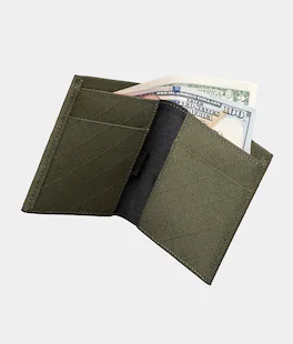 ALPAKA - Ark Bifold Cash Wallet - Wallet for Men,Slim Design with RFID Protection - Army Green Axogrid 300D