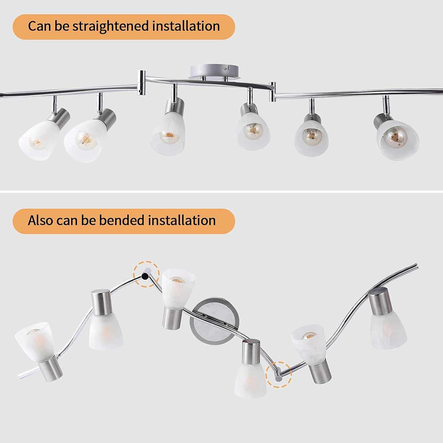 Can be straightened installation

Also can be bended installation