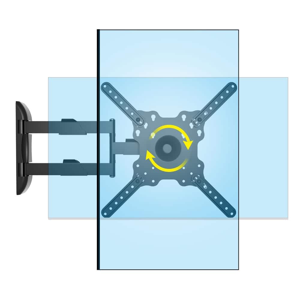Comfort Essence - And Horizontal Tv Wall Mount Swivel Tilt Rotate Arm Fits 32 42 43 Flat Curved Screen Full Motion 90 Degree - Default