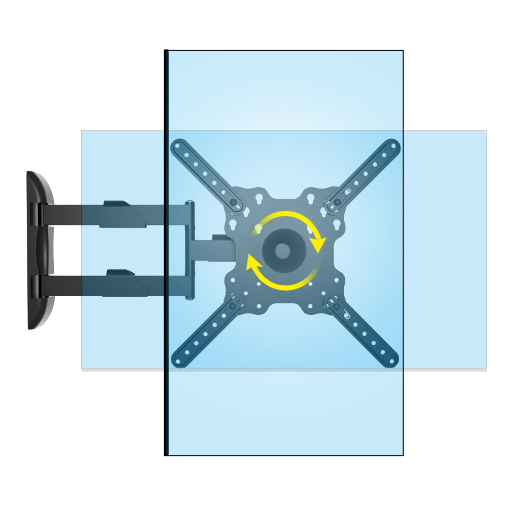 Comfort Essence - And Horizontal Tv Wall Mount Swivel Tilt Rotate Arm Fits 32 42 43 Flat Curved Screen Full Motion 90 Degree - Default