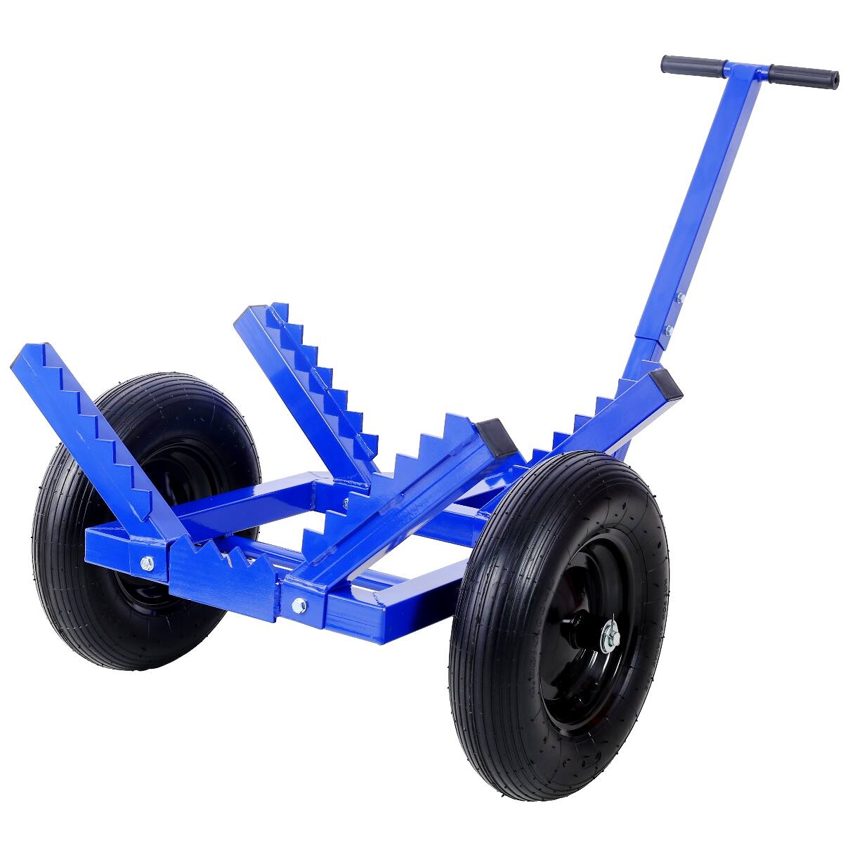 Alt View 1. Ropilly - Ropilly Log Dolly with Load Binder, 440 lb Capacity Log Cart with 16 Inch Air Tires and Choker Chain - Blue.