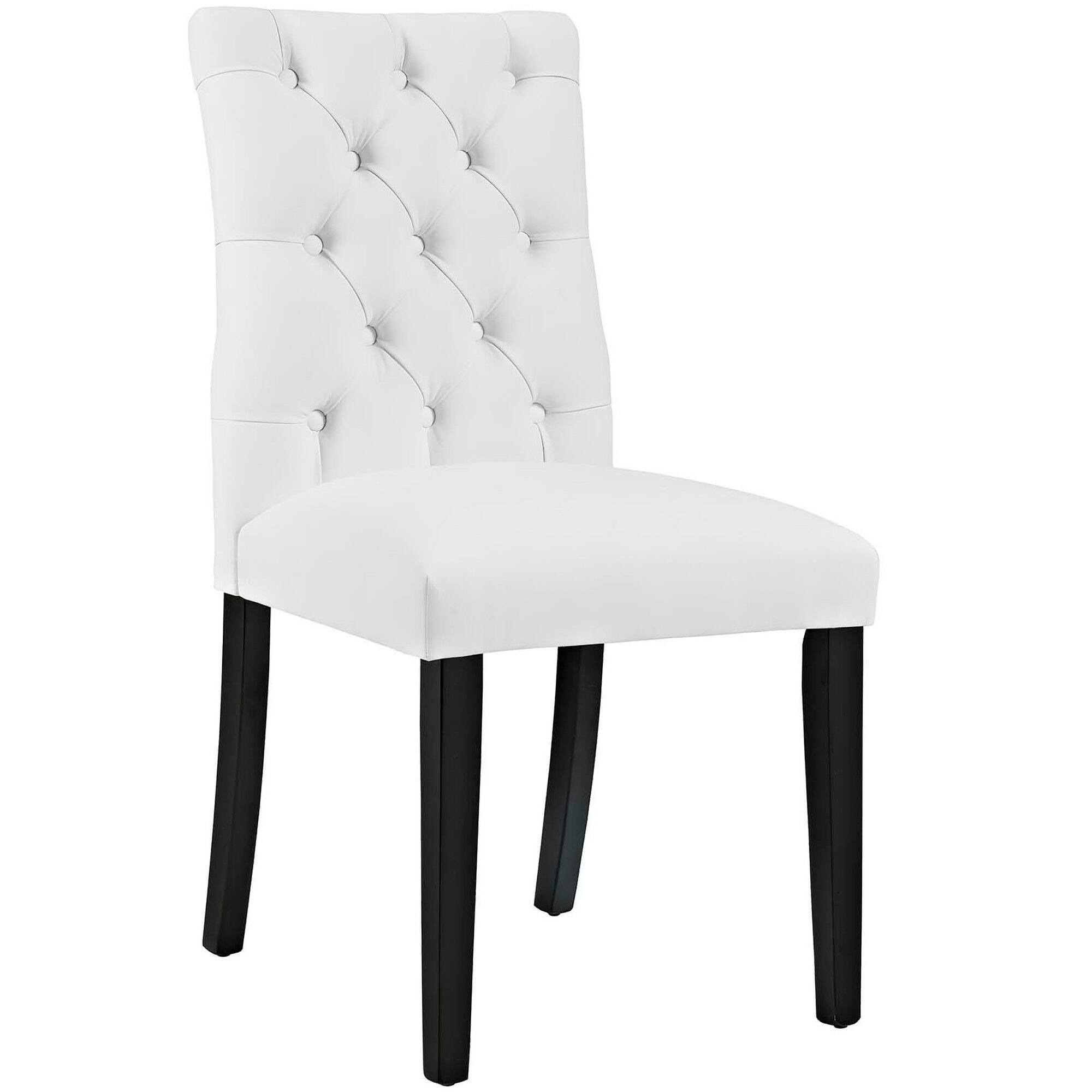 Angle. Modway - Duchess Vinyl Dining Chair Set of 2 by Modway - White.