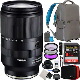 Tamron - 18-300mm F3.5-6.3 Di III-A VC VXD Lens for Nikon Z-Mount APS-C B061 Bundle