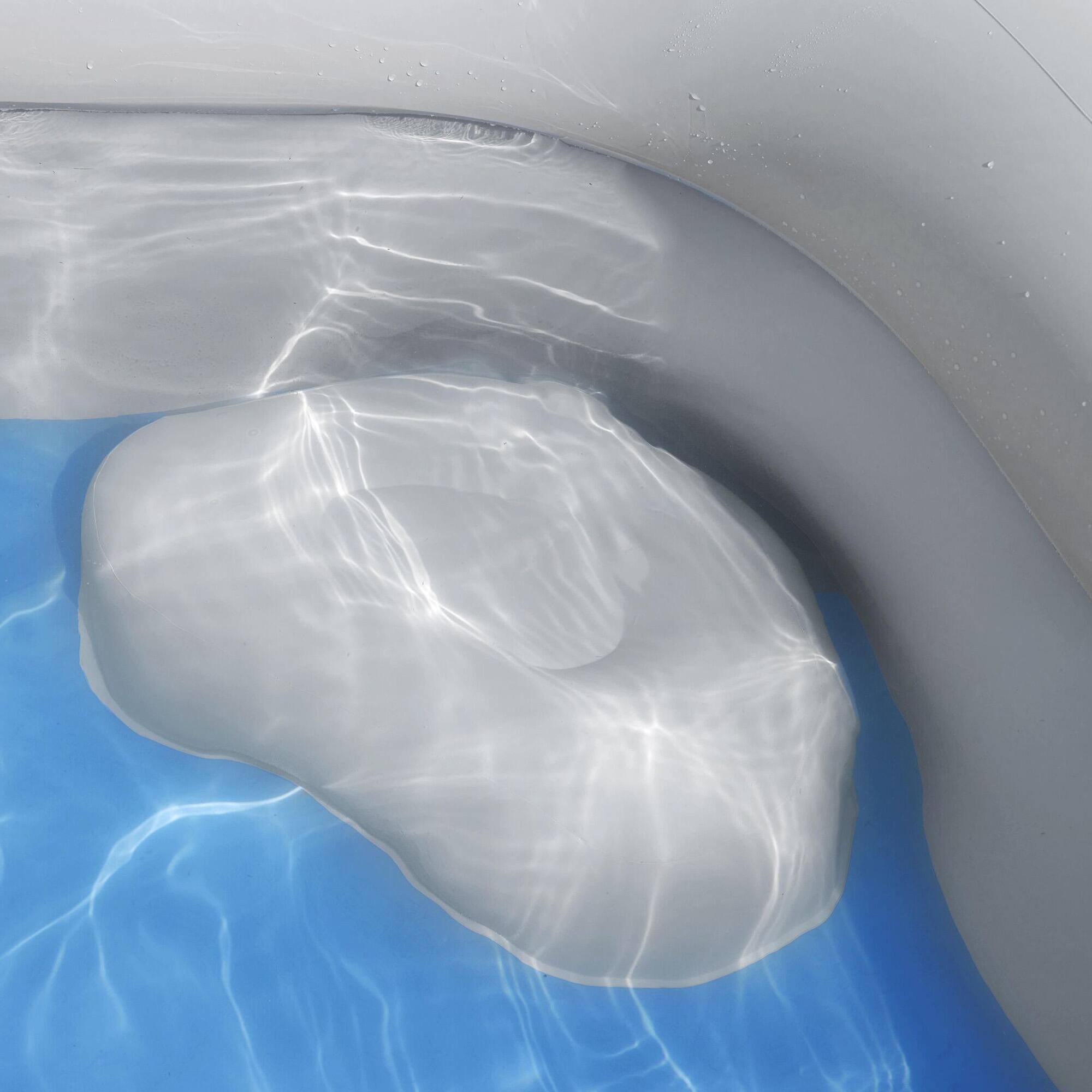 Alt View 7. H2OGO! - H20GO! TruPrint Stone Inflatable Kiddie Swimming Pool, 7' x 6'9" x 21", Gray - Gray.