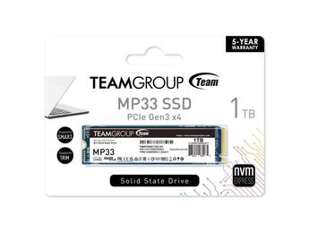 Team Group MP33 M.2 2280 1TB PCIe 3.0 x4 with NVMe 1.3 3D NAND Team Group MP33 M.2 2280 1TB PCIe 3.0 x4 with NVMe 1.3 3D NAND