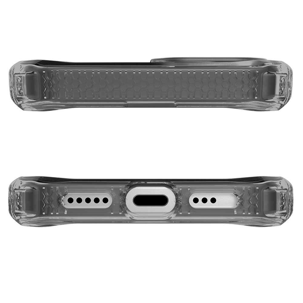 Alt View 3. Itskins - Spectrum_R Clear Case for Apple iPhone 16e / iPhone 15 / iPhone 14 / iPhone 13 - Black.