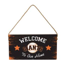Evergreen Enterprises - San Francisco Giants 6" x 11" Welcome Home Wood Wall Sign with Rope Hanger - Multicolor