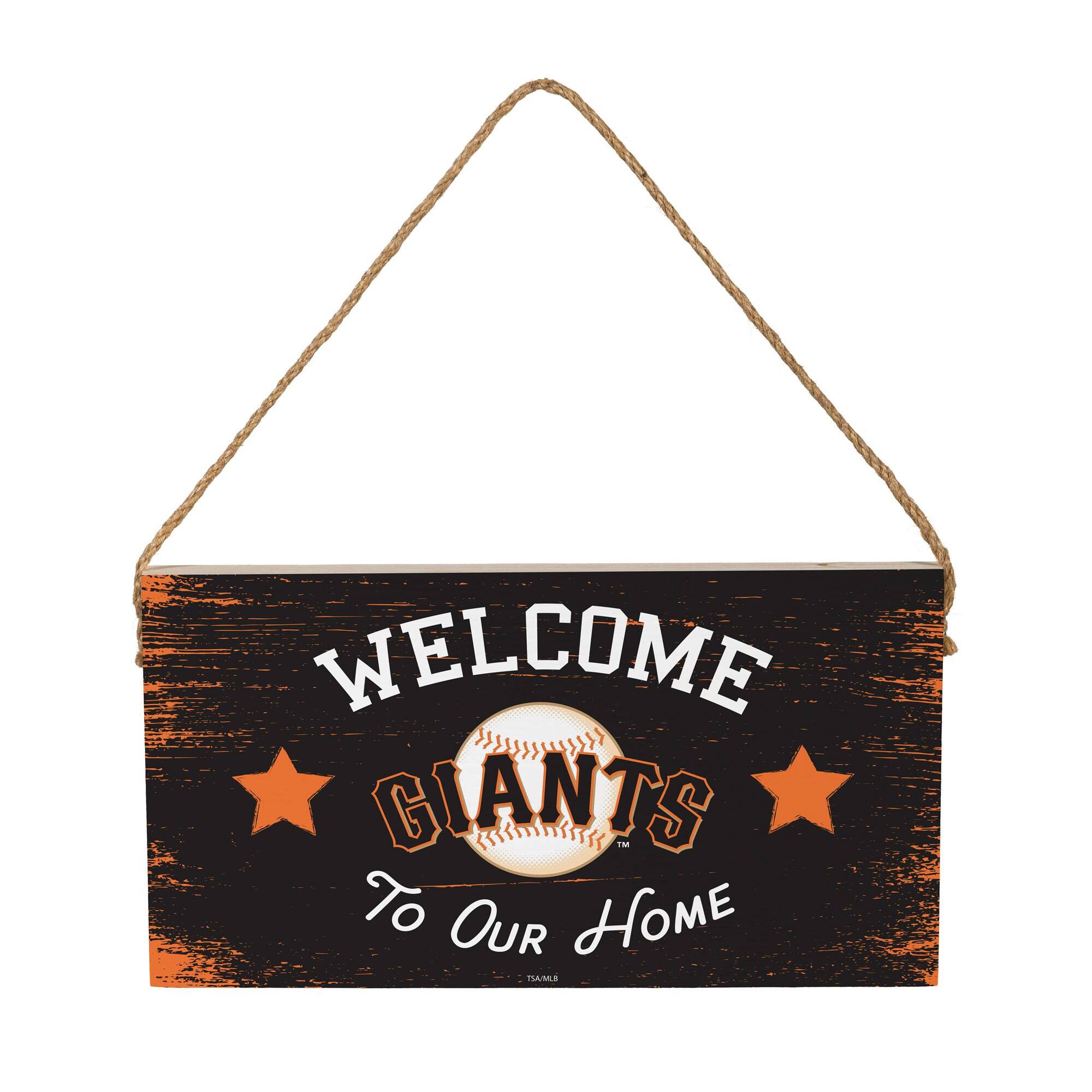 San Francisco Giants 6" x 11" Welcome Home Wood Wall Sign with Rope Hanger