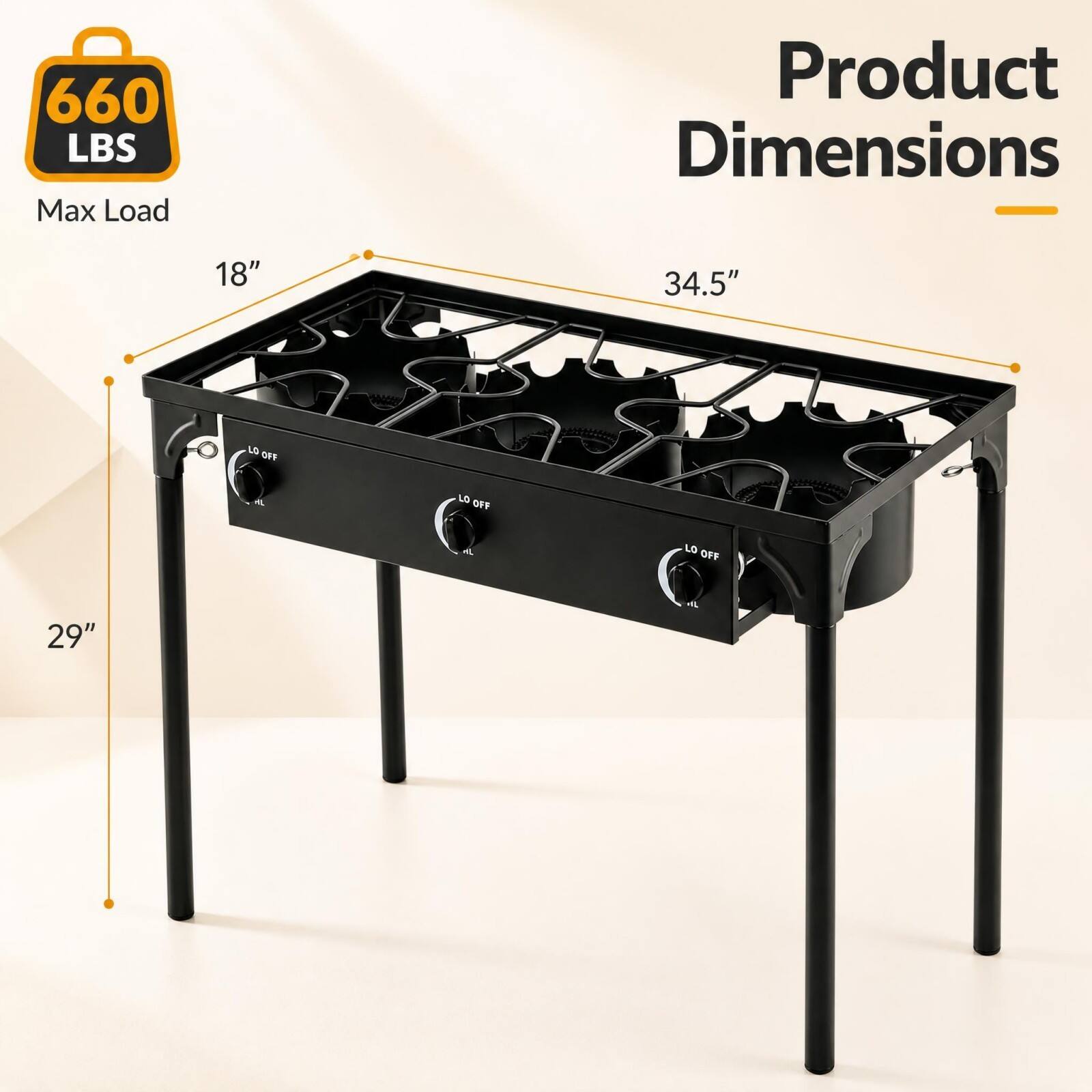 660 LBS Max Load

Product Dimensions
18"
34.5"
29"