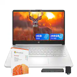 HP - Stream 14" HD Laptop,Intel N150,4GB RAM,128GB UFS+128GB Docking Set,Intel Graphics,1 Year Office 365,Win 11s - Silver