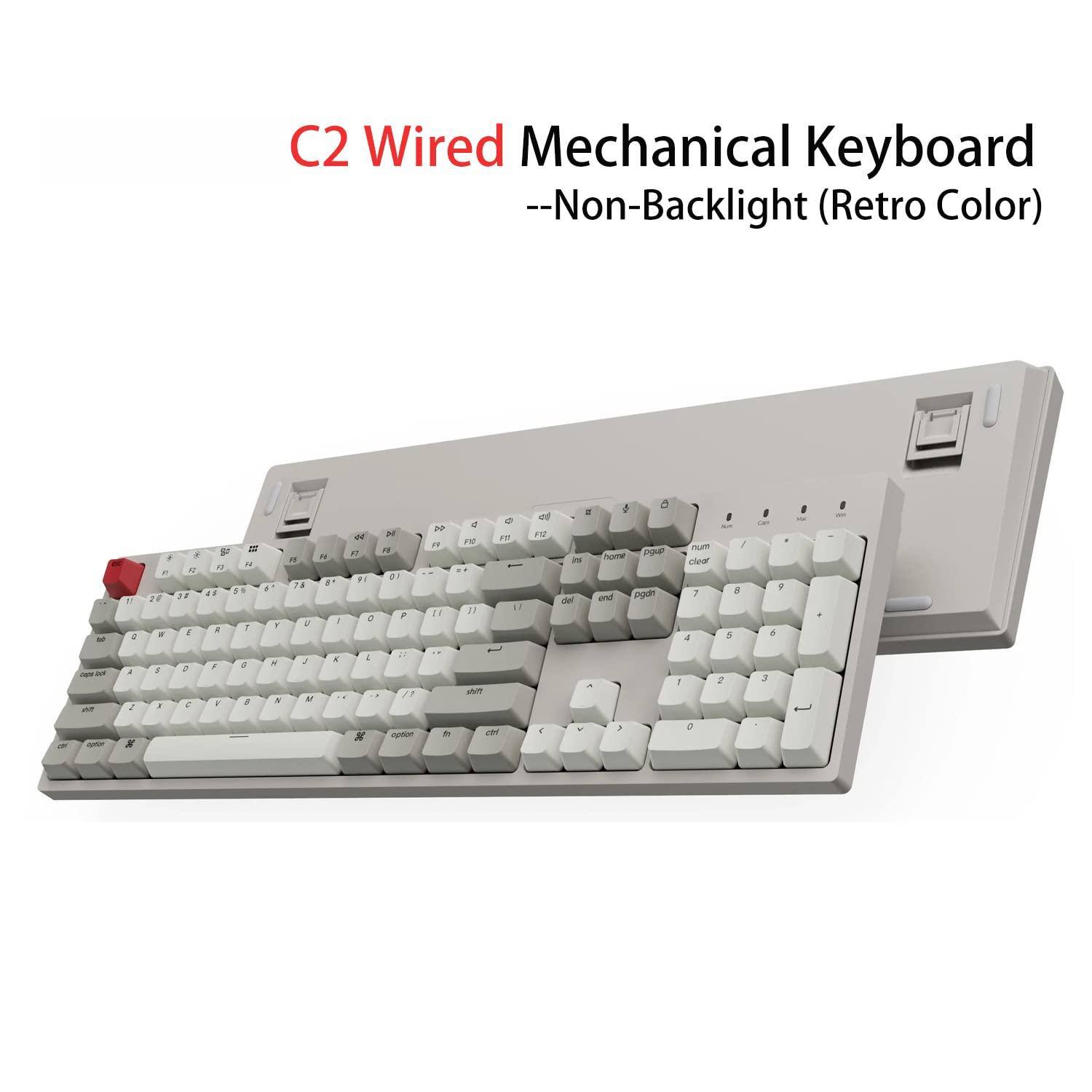 C2 Wired Mechanical Keyboard  
-- Non-Backlight (Retro Color)