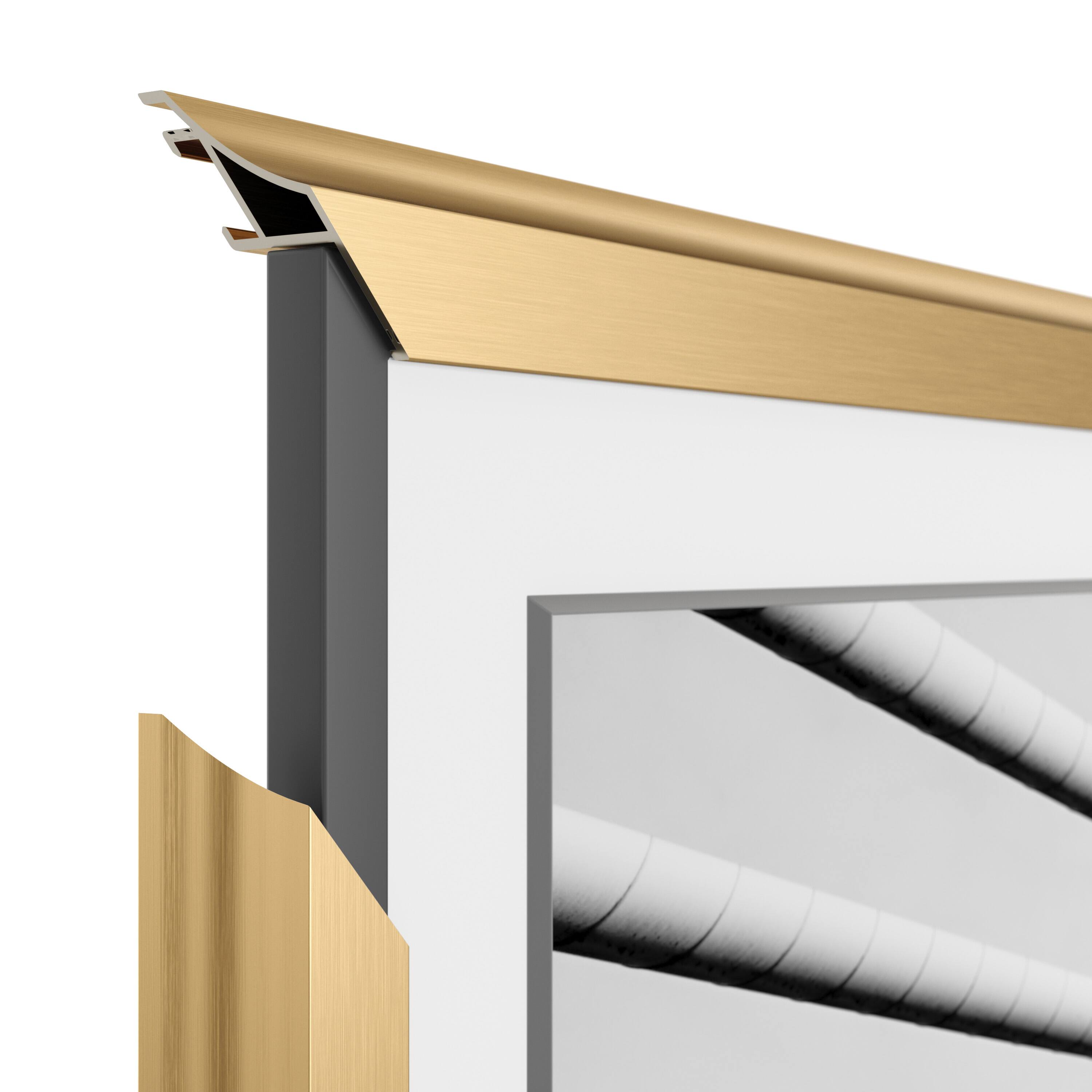 Alt View 16. Deco TV Frames - Alloy Scoop Bezel for Samsung The Frame TV - 75" - Pale Gold.