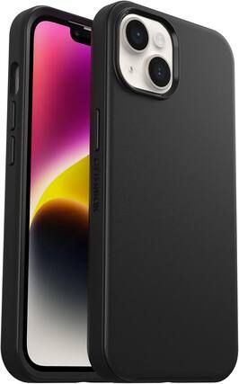 Front. OtterBox - OtterBox Symmetry Series+ with MagSafe Case - iPhone 13 BLACK - BLACK.