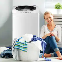 7.7 lbs Freestanding Portable Automatic Washing Machine with Drain Pump