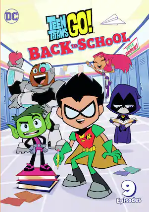Front. Teen Titans Go! Back to School - DVD.