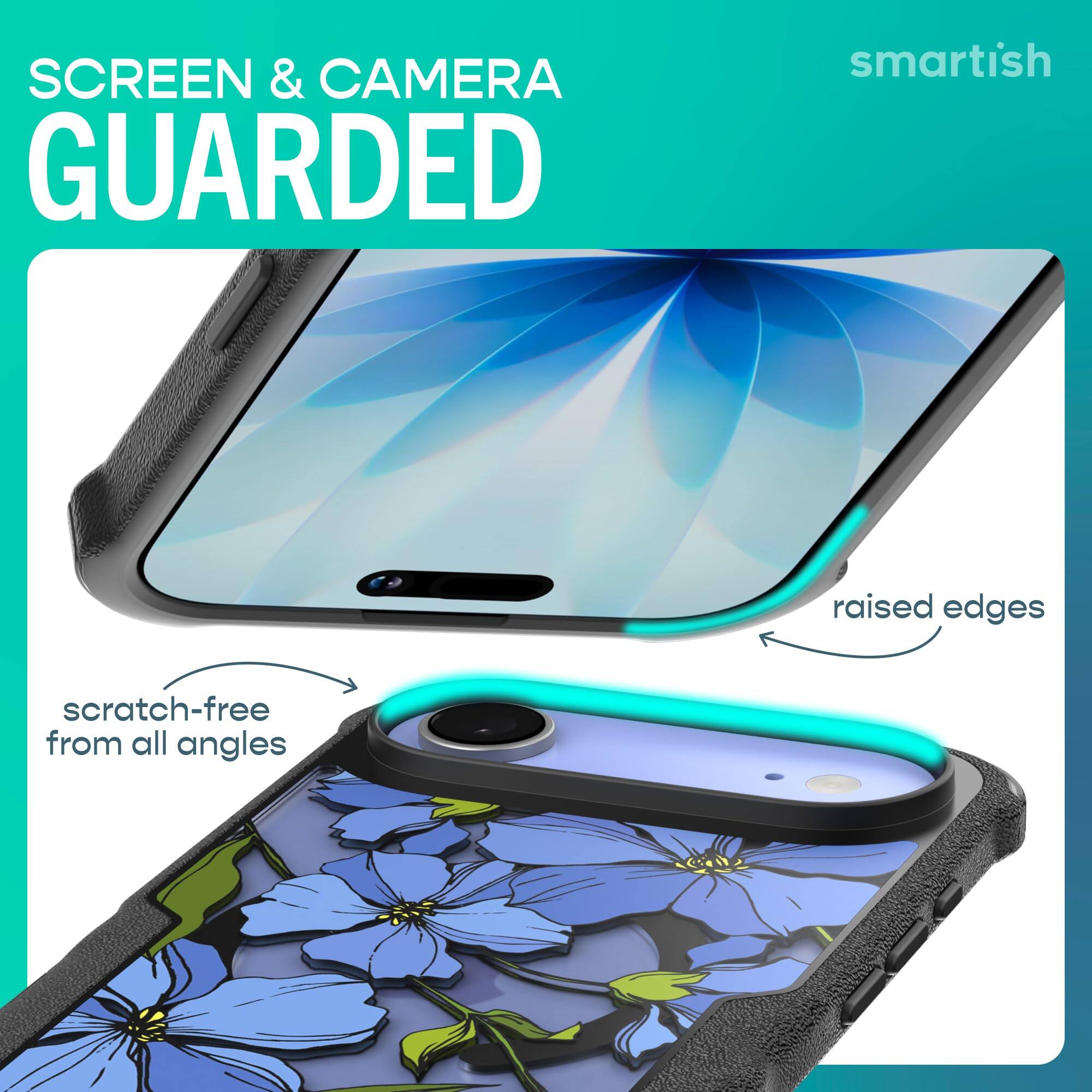 SCREEN & CAMERA GUARDED

smartish

raised edges

scratch-free from all angles