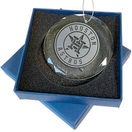 The Memory Company - Houston Astros 3.25'' Laser Engraved Glass Ornament - Multicolor